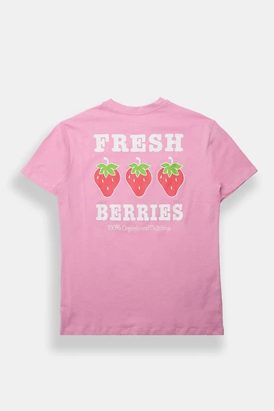 T-shirt boyfriend imprimé Strawberry Shortcake Sweet Fresh Berries