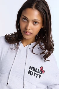 Hello Kitty Graphic Copped Hoodie