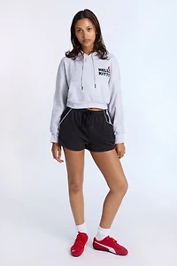 Hello Kitty Graphic Copped Hoodie