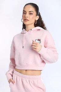 Haut à capuchon coupe courte Hello Kitty