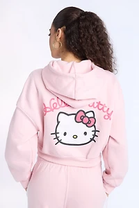 Haut à capuchon coupe courte Hello Kitty