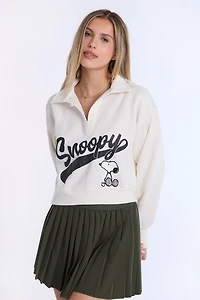 Sweatshirt à col polo Snoopy Peanuts