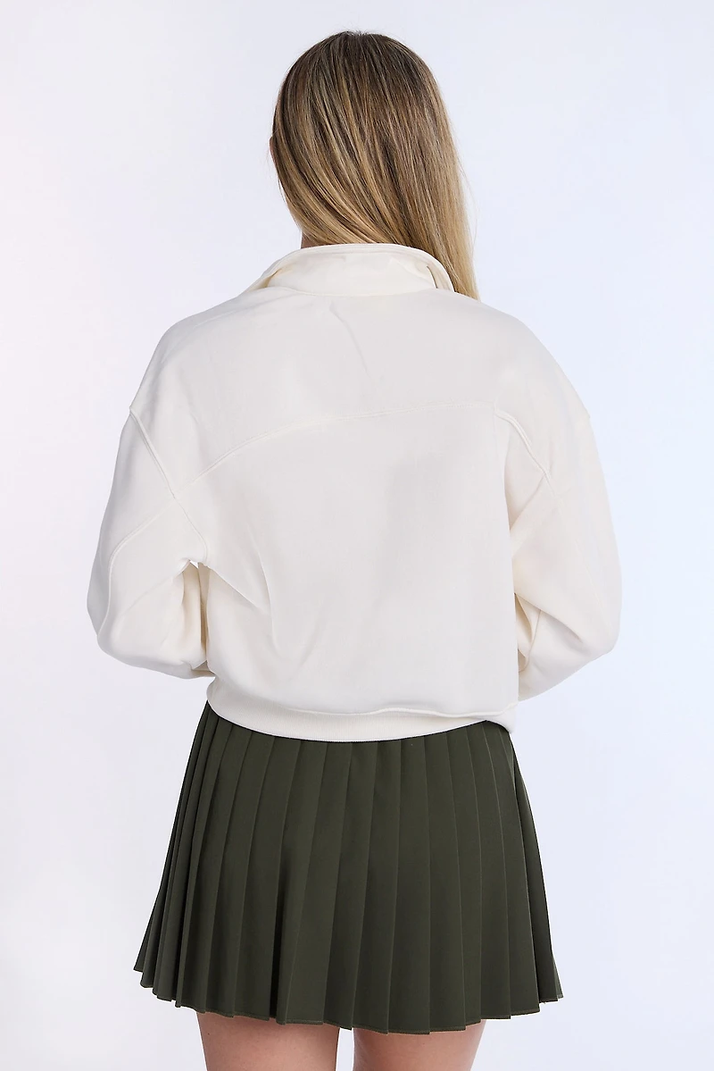 Sweatshirt à col polo Snoopy Peanuts