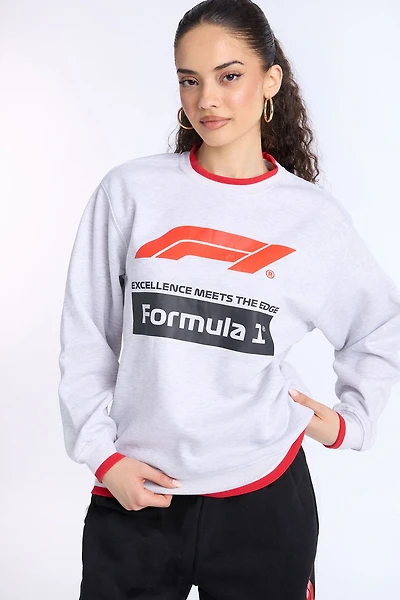 Sweatshirt à col ras du cou imprimé Formula 1