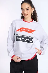 Sweatshirt à col ras du cou imprimé Formula 1