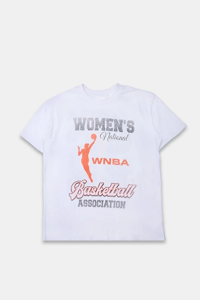 T-shirt coupe boyfriend imprimé WNBA
