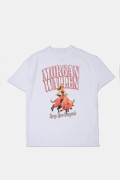 T-shirt coupe boyfriend imprimé Morgan Wallen