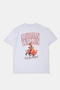 T-shirt coupe boyfriend imprimé Morgan Wallen