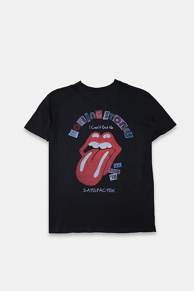 T-shirt coupe boyfriend imprimé Rolling Stones