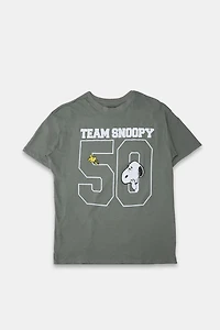 Team Snoopy 50 Graphic Boyfriend Tee