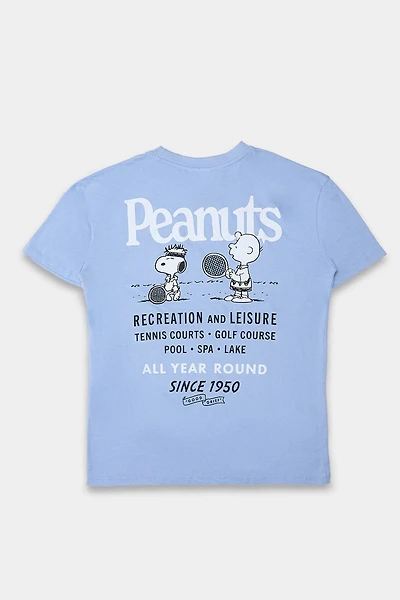 T-shirt coupe boyfriend imprimé Country Club Peanuts