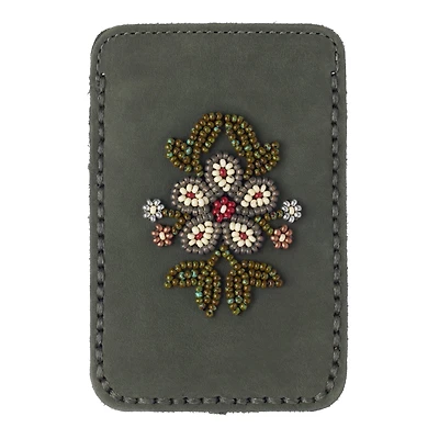 Floret Beaded Card Holder