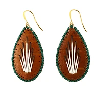 Amber Waboose Quilled Earrings