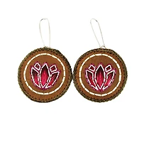 Boucles d'oreilles florales en plumes Amber Waboose