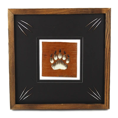 Amber Waboose Quilled Bear Paw Artwork