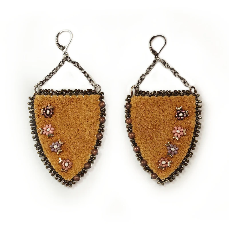 Crystal Behn Flower Shield Earrings