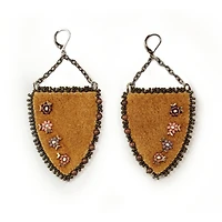 Crystal Behn Flower Shield Earrings