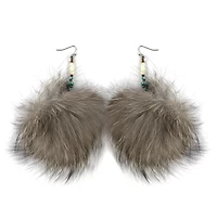 Crystal Behn Fox Fur Earrings