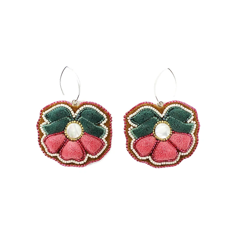 Boucles d'oreilles florales touffetées Carmen Miller