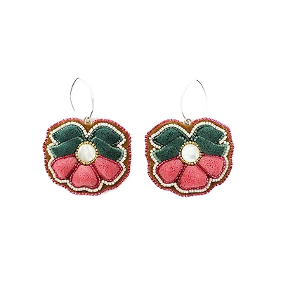 Boucles d'oreilles florales touffetées Carmen Miller