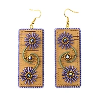 Christina Stonefish Purple Asters Earrings