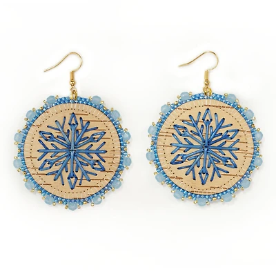 Christina Stonefish Snowflake Earrings