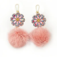 Jennifer Chartrand Pink Flower Beaded Earrings