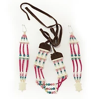 Jennifer Chartrand Pink Dentallium Earrings And Choker Set