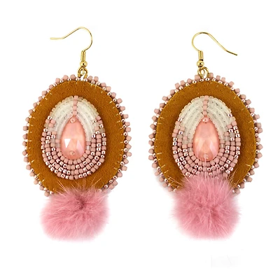 Jessica McKenzie Pink Mink Earrings
