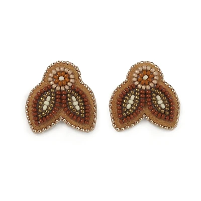 Jaime Lepine Red Drop Petal Studs