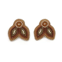 Jaime Lepine Red Drop Petal Studs