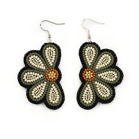 Jaime Lepine Half Flower Earrings