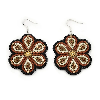 Jaime Lepine Boucles d'oreilles Fleur Rouge