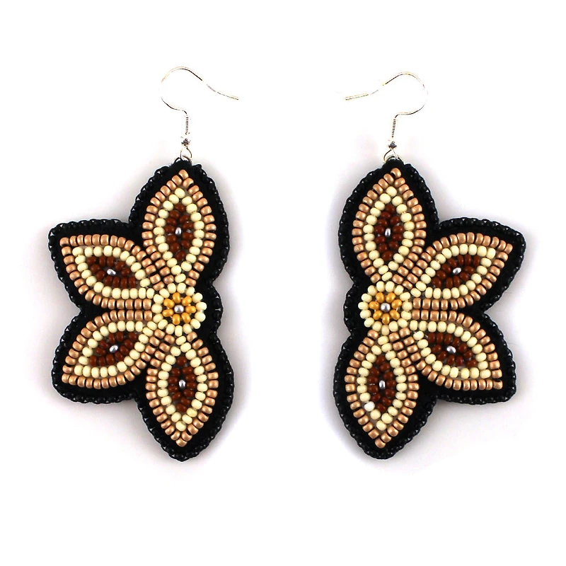 Jaime Lepine Half Floral Earrings