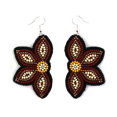Jaime Lepine Half Flower Earrings