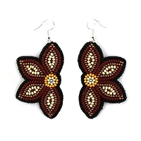 Jaime Lepine Half Flower Earrings