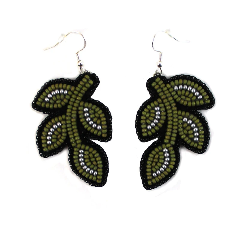 Boucles d'oreilles tiges et feuilles de Jaime Lepine