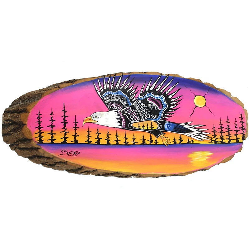 Jessica Somers Pink Eagle Wood Artwork