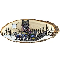 Jessica Somers '4 Wolves' Wood Artwork