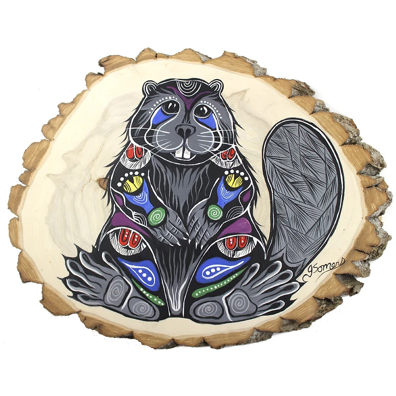 Jessica Somers 'Busy Beaver' Wood Artwork