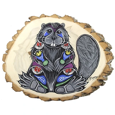 Jessica Somers 'Busy Beaver' Wood Artwork