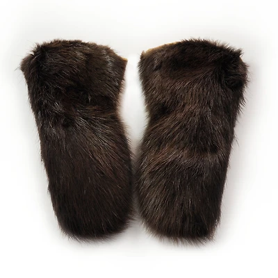 Mouffles longues pour homme en castor par Karen Nicloux