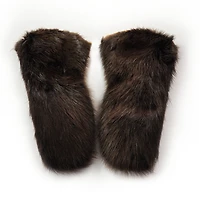 Mouffles longues pour homme en castor par Karen Nicloux