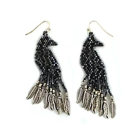 Linda McCullough Ravens Beaded Earrings