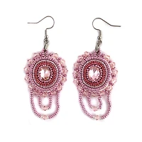 Linda McCullough Pink Beaded Earrings