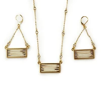 Leanne Niziol Quilled Earrings And Necklace Set