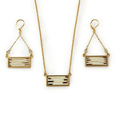 Parure boucles d'oreilles et collier en papier roulé de Leanne Niziol