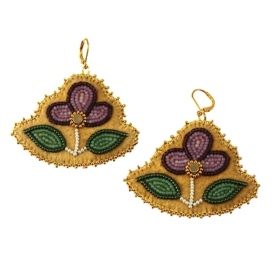 Megan Guimond Purple Floral Earrings