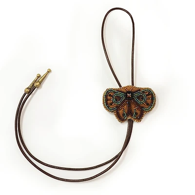 Proud Wednesday Moth Bolo Tie