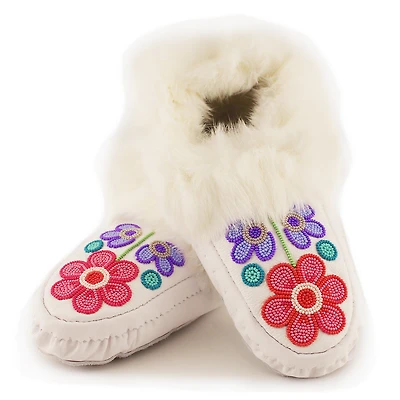 Rosa Scribe Ladies 7 White Moccasins